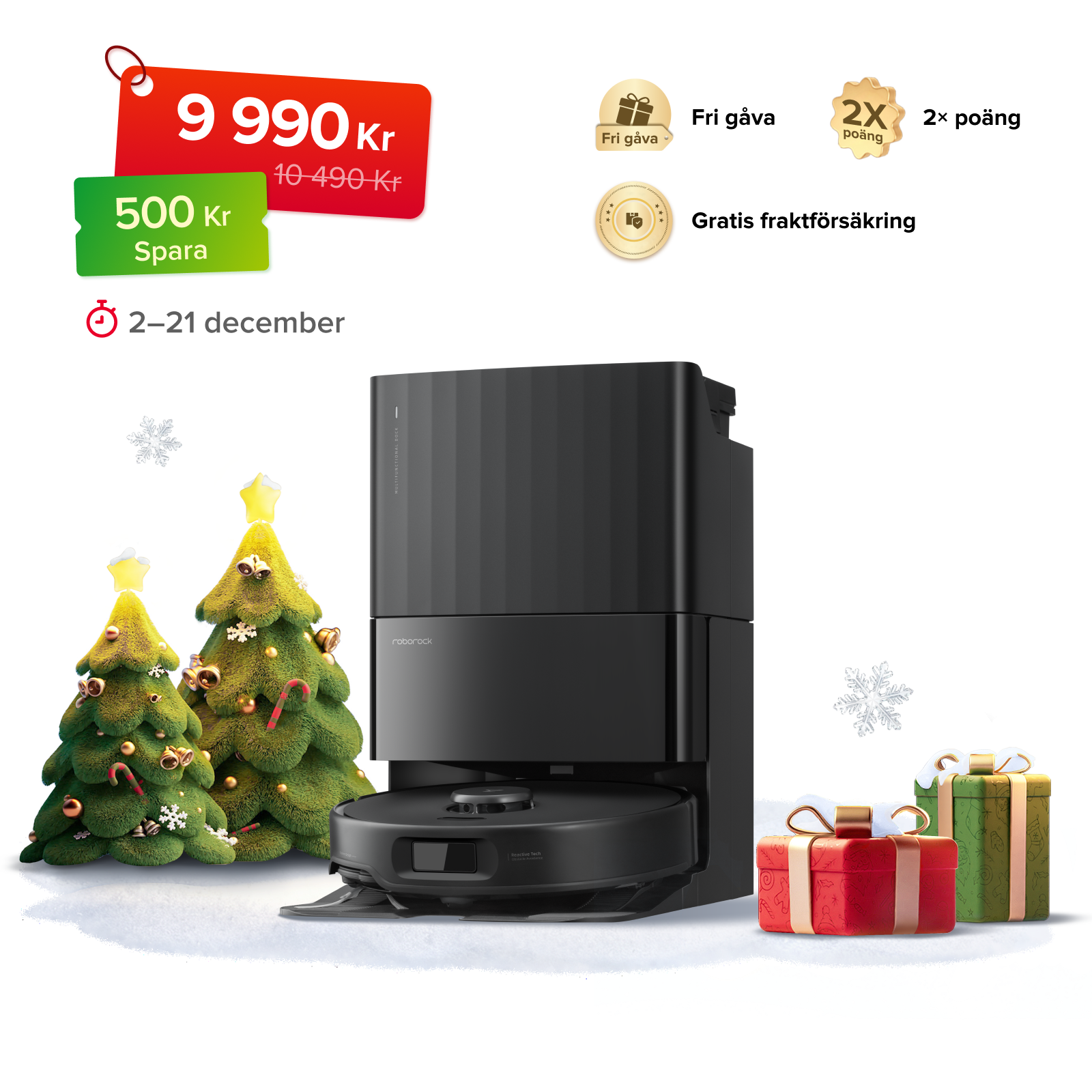 Roborock Qrevo Edge S5A robotdammsugare (förbättrad av Qrevo Pro) med multifunktionell dockningsstation 3.0