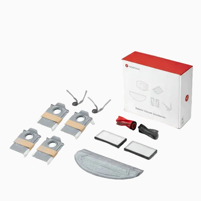 Roborock tillbehörsset för Saros 20 Sonic – Hauptbürste*1 set + Sidoborstar*2 + Filter*2 + Dammpåsar*4 + VibraRise-moppduk*2
