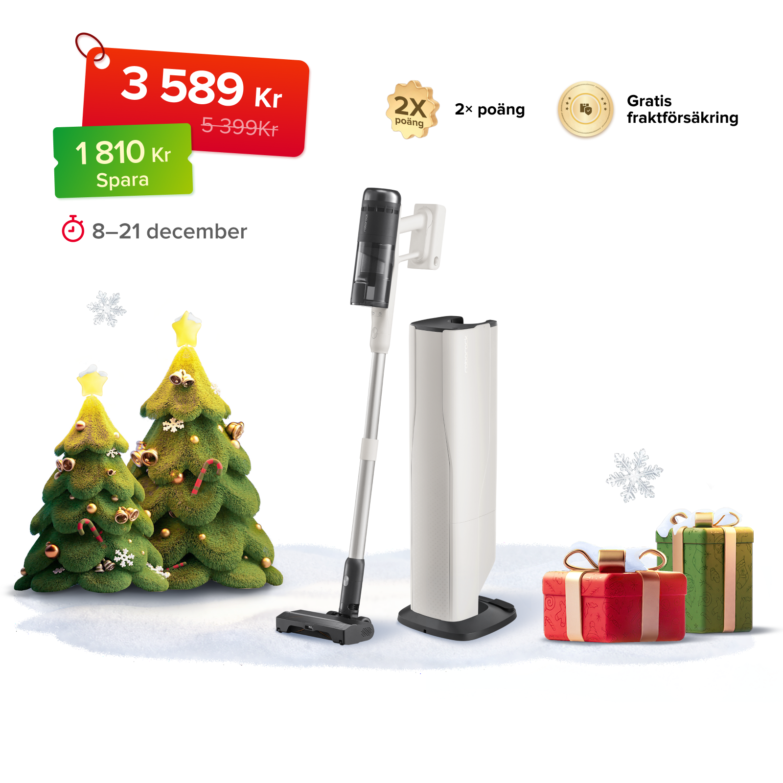 Roborock H60 Hub Pro sladdlös dammsugare med sugstation