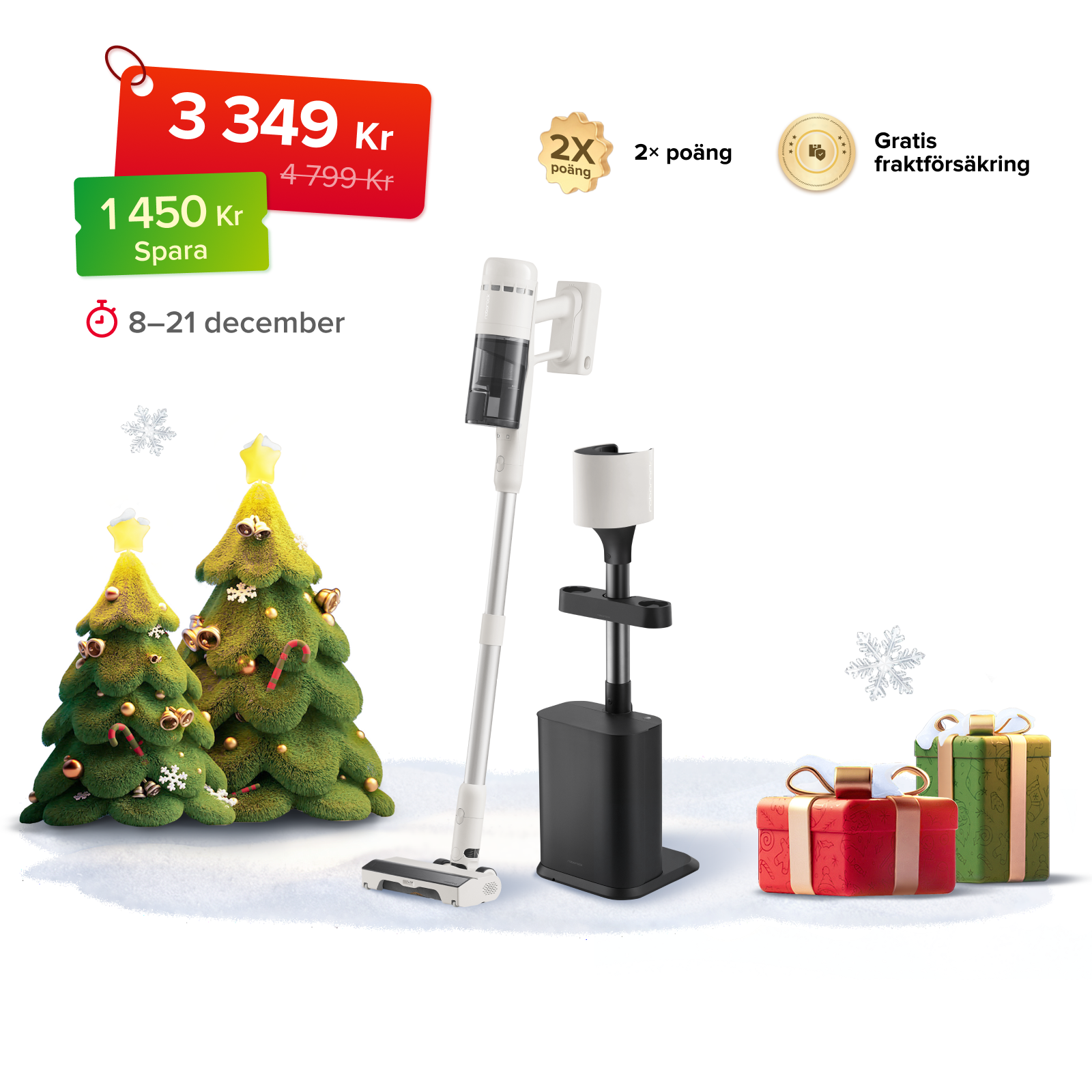 Roborock H60 Hub sladdlös dammsugare med sugstation