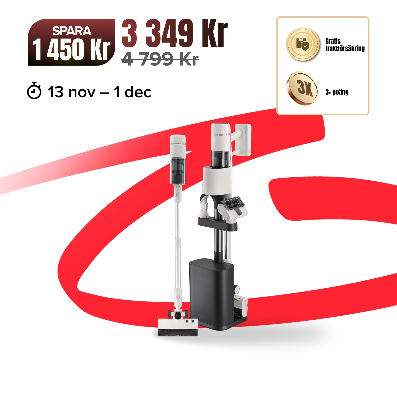 Roborock H60 Hub sladdlös dammsugare med sugstation