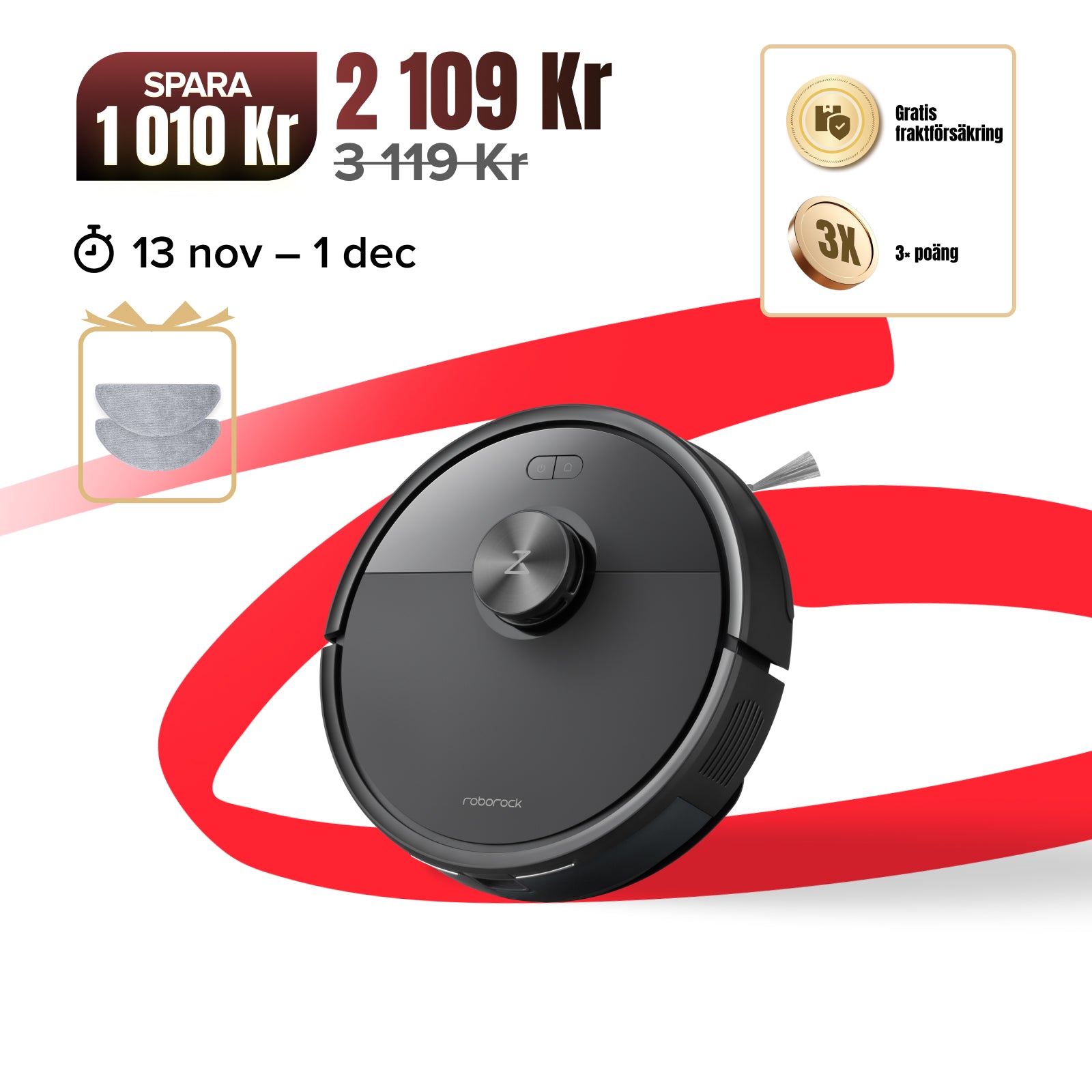 Roborock Q7 M5 Set robotdammsugare – Uppgraderad version av Q7 Max