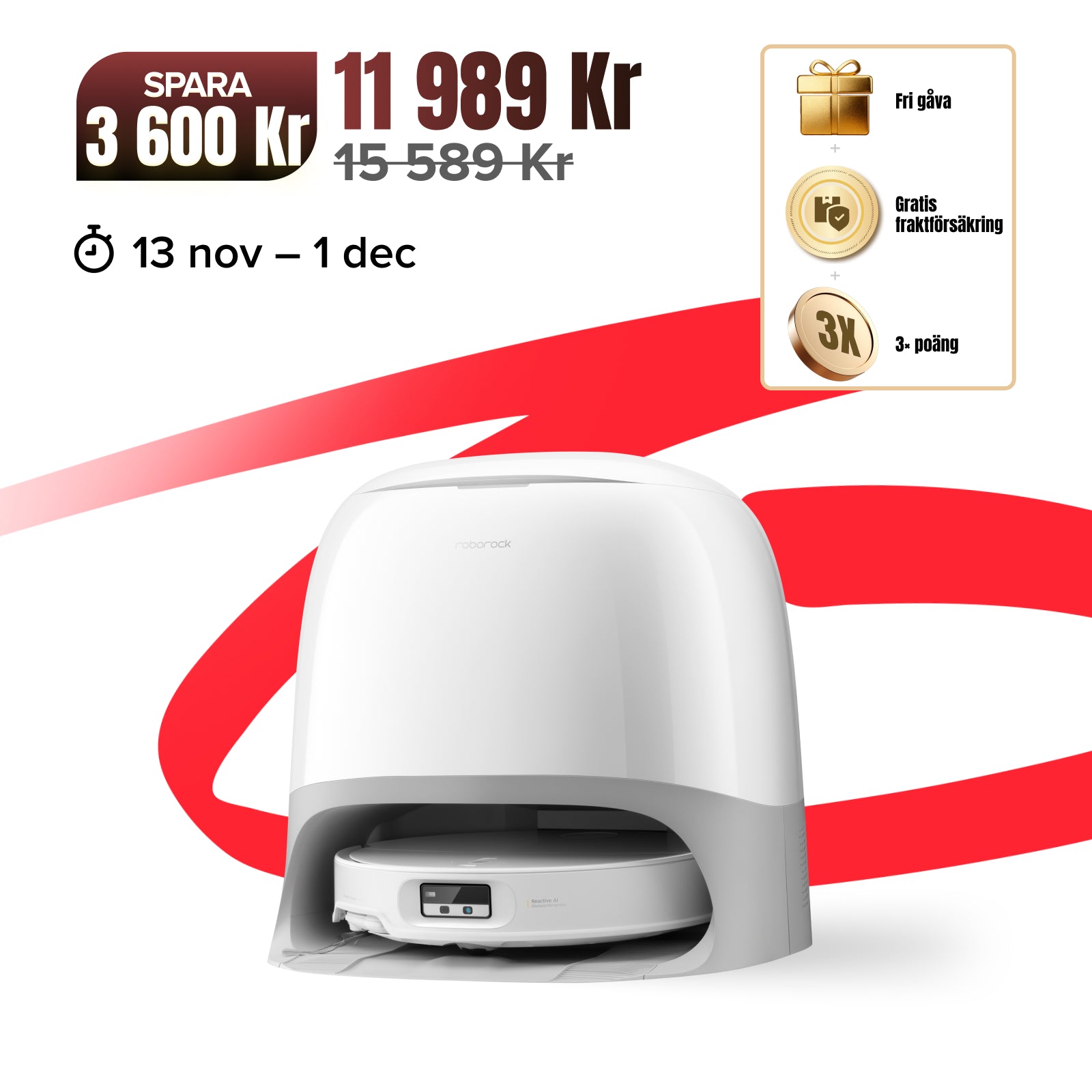 Roborock Qrevo Curv 2 Pro Robotdammsugare & Mopp, 25 000 Pa sugkraft, trasselfri, tvätt med 100 °C varmt vatten, självrengörande, smart hinderundvikande, automatisk torkning, mattavkänning för husdjurshår