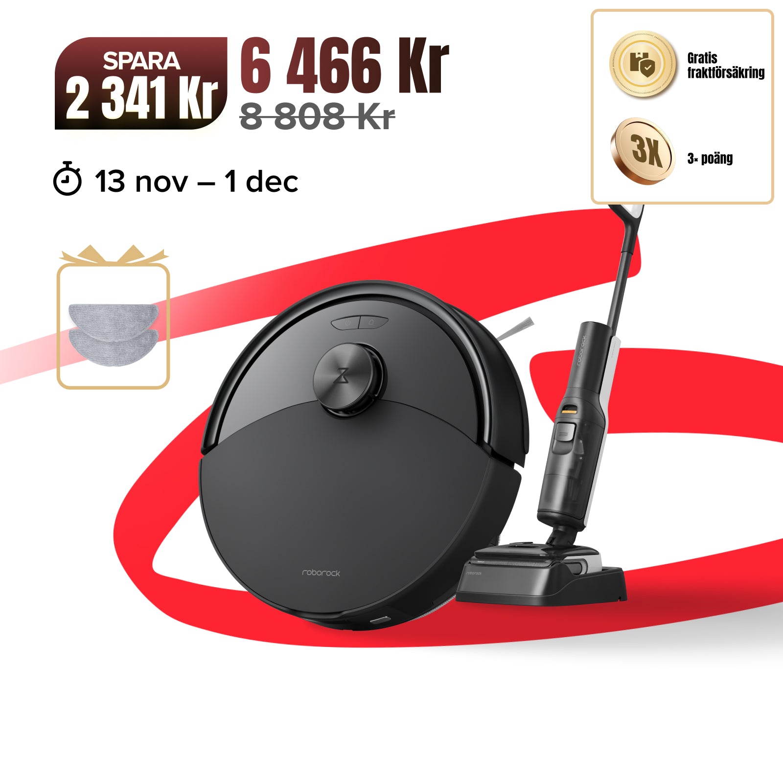 Roborock Q10 S5 Set robotdammsugare – Uppgraderad version av Q8 Max