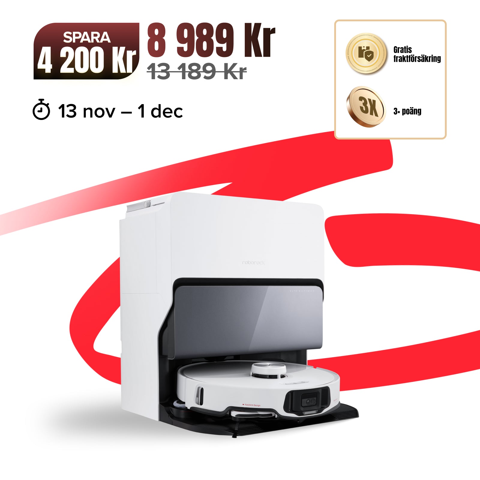 Roborock S8 MaxV Ultra robotdammsugare med 8-i-1 RockDock® Ultra