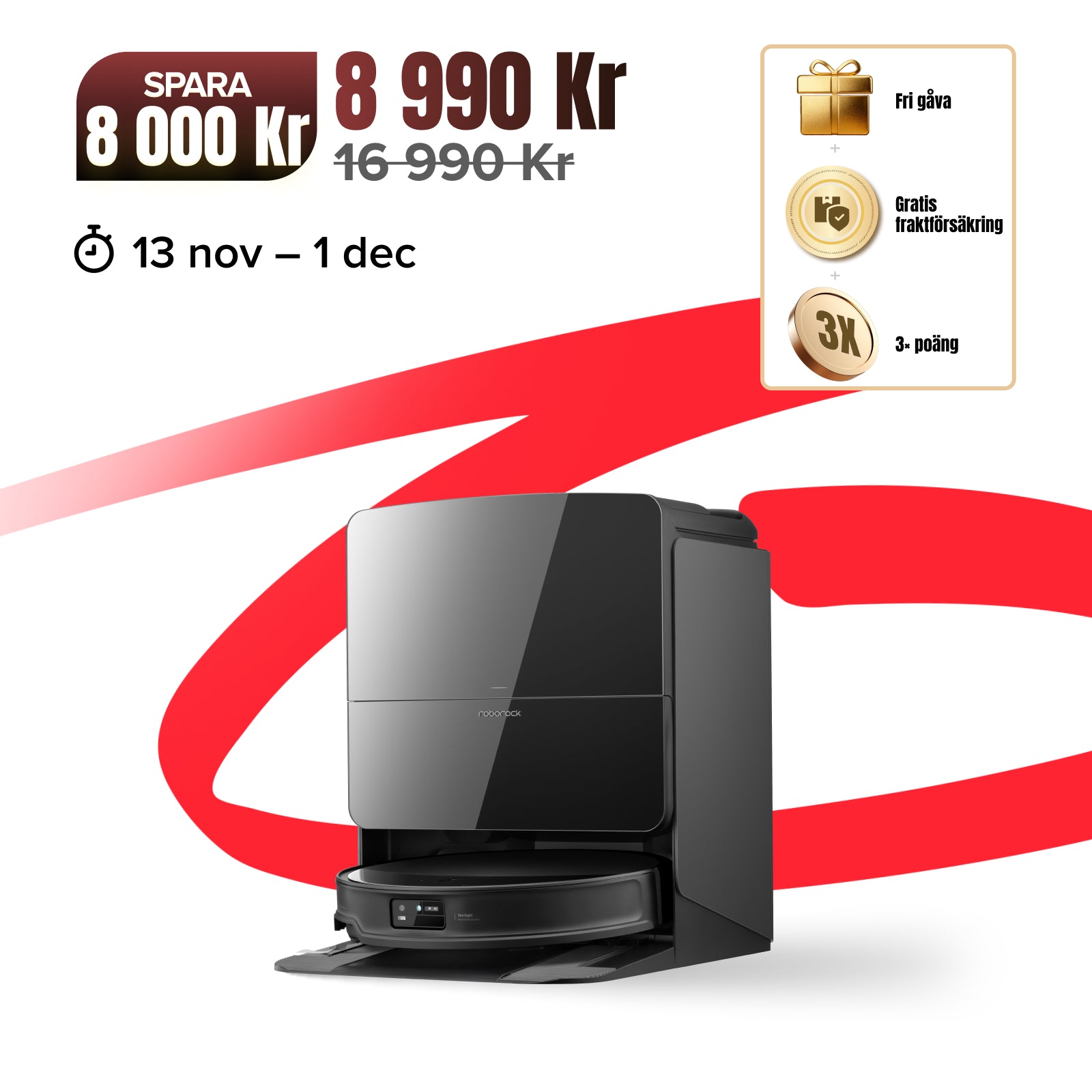 förköp：Roborock Saros 10R robotdammsugare och multifunktionell laddningsstation 4.0