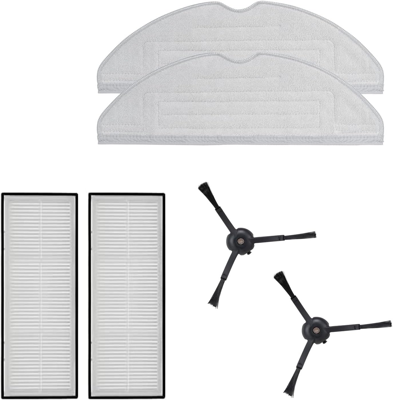 Roborock Tillbehörs Set med Mopp-Dukar, HEPA-filter och svart Sidoborste