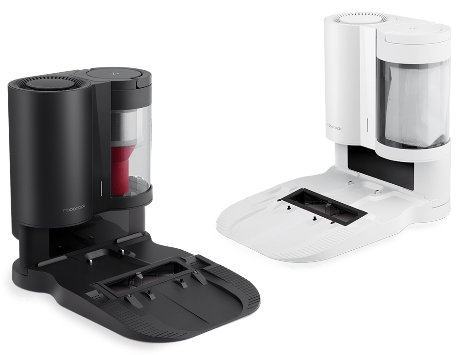 Roborock självtömmande laddningsstation fungerar tillsammans med dammpåse eller cyklonseparator